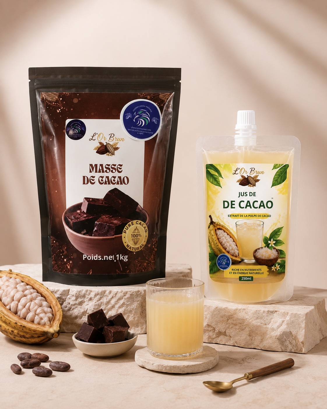 Masse et jus de cacao de la gamme KIC
